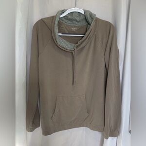 GAP GapBody Light Brown Cozy Cowl Neck Women's Medium Shirt Pullover Sweatshirt